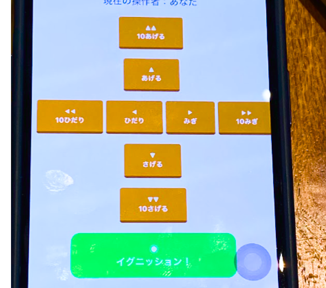 オンラインボッチャを操作している様子